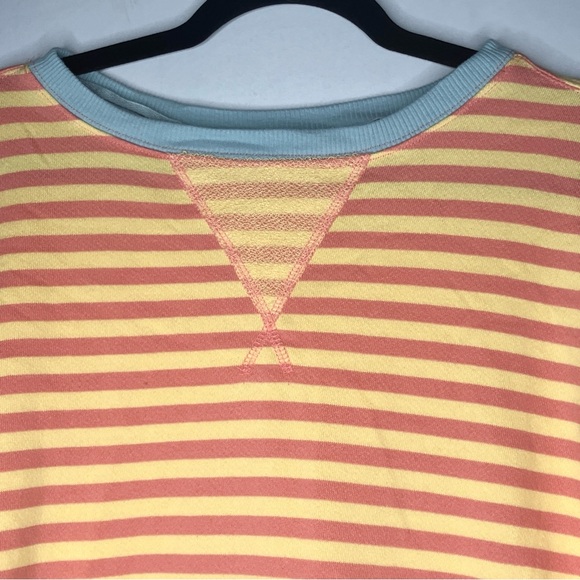 Free People We the Free XL Classic Striped Oversized Crewneck In Tangeri… - Picture 8 of 11